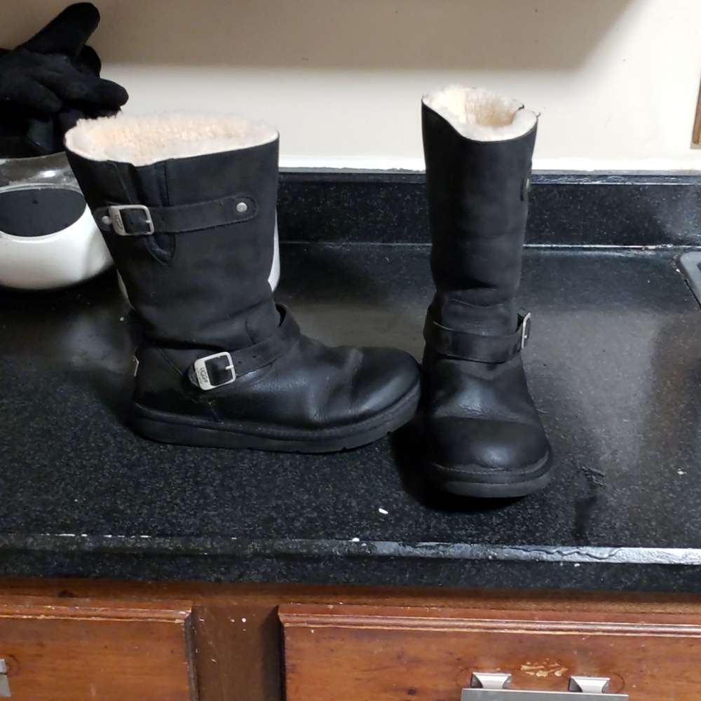Leather UGG boots size 10